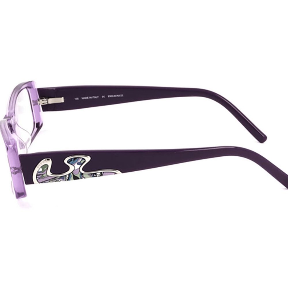 NEWT W AUTH CARD EMILIO PUCCI EP2648 516 50/15/135 CLEAR LILAC EYEGLASSES w BAG